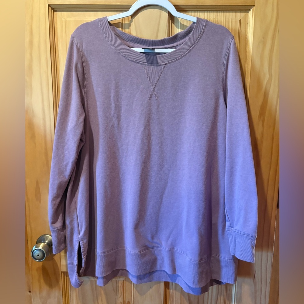 Jockey Women's French Terry Sweatshirt purple/lavender size 1X